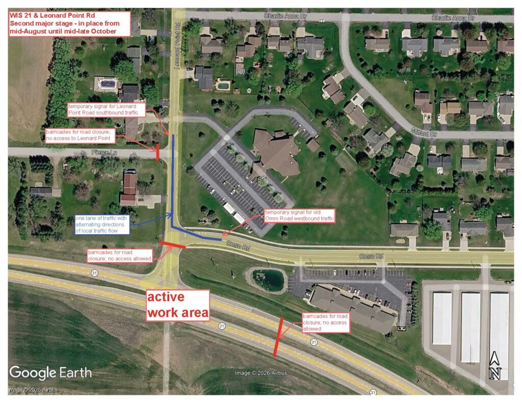 Map of road closures
