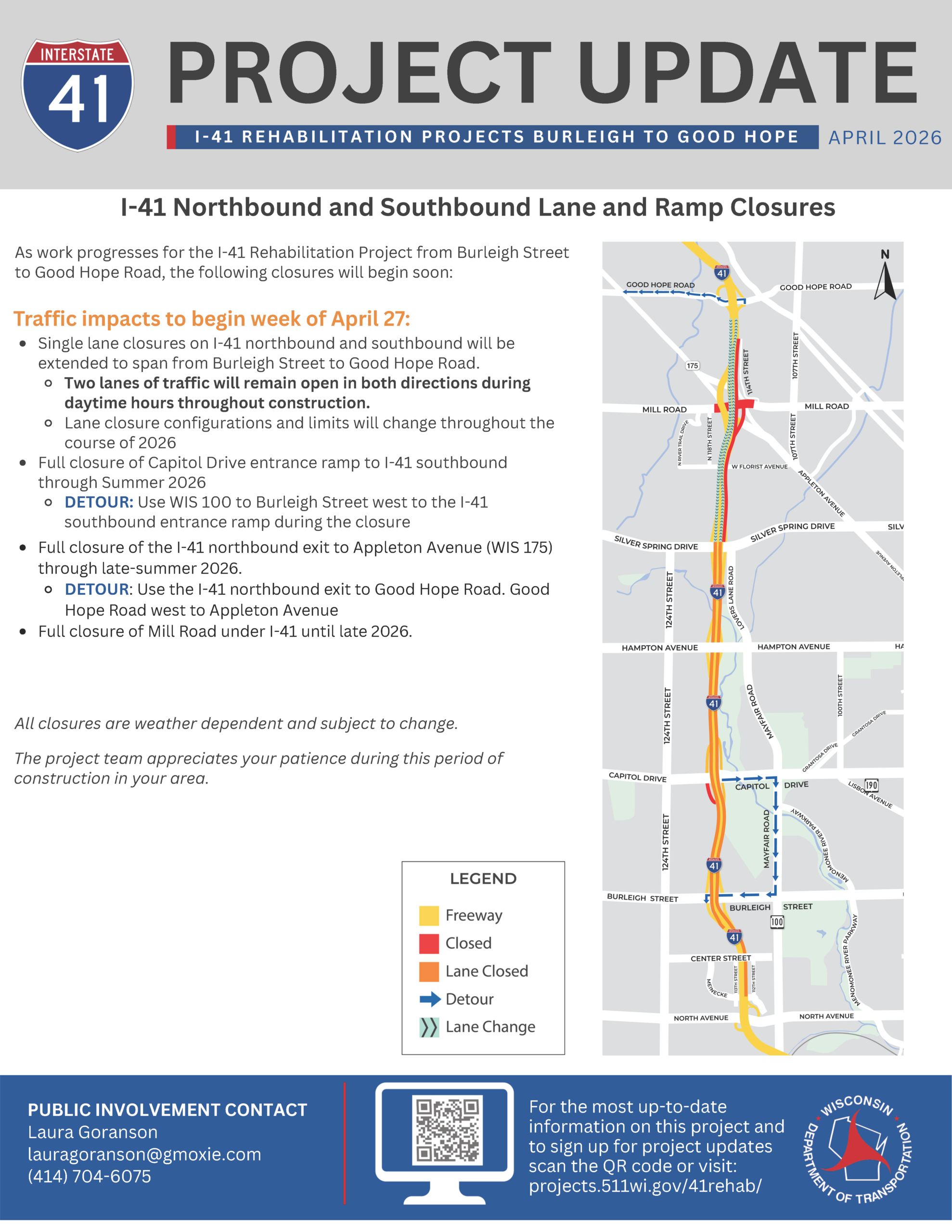 April 27: Long-term traffic impacts