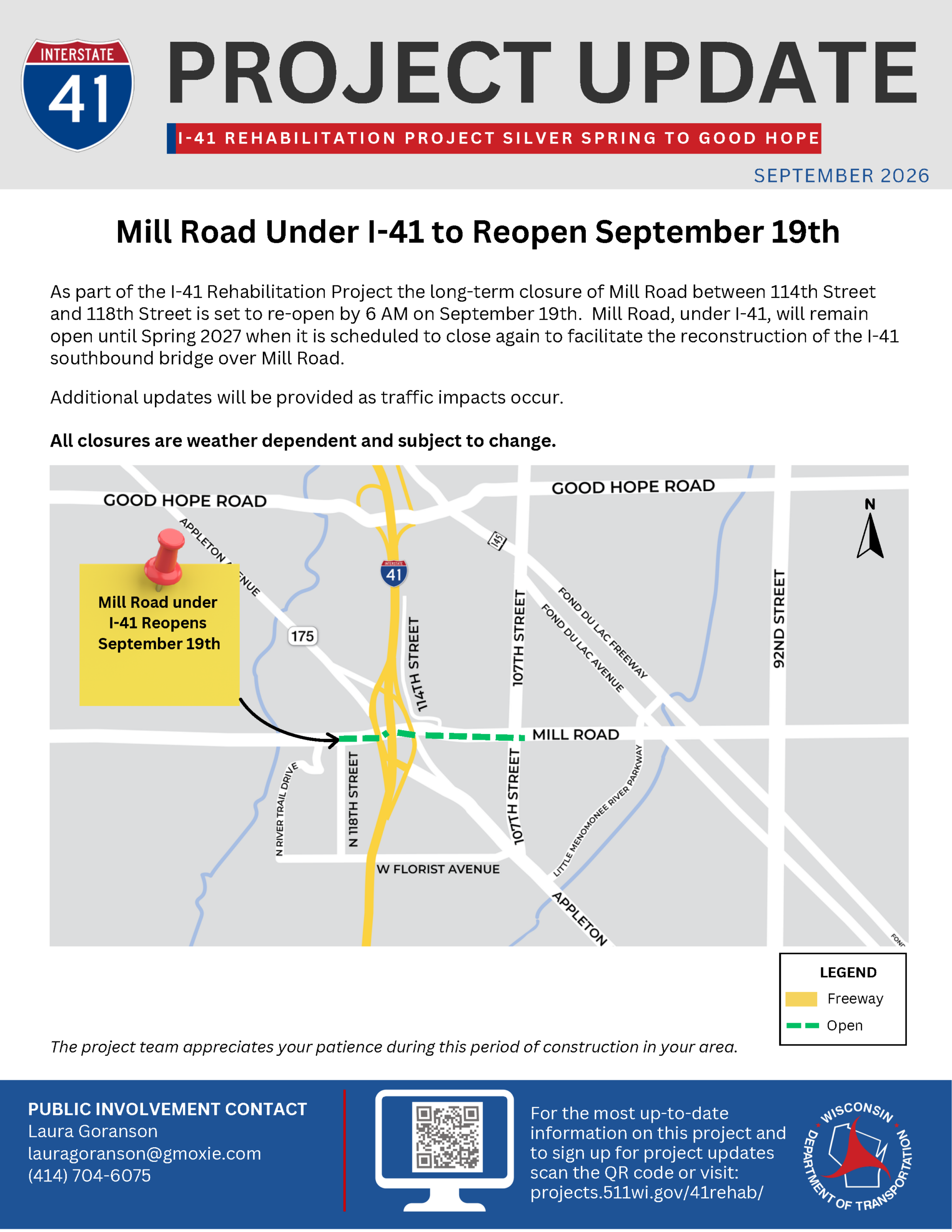 September 17: Mill Road Reopening