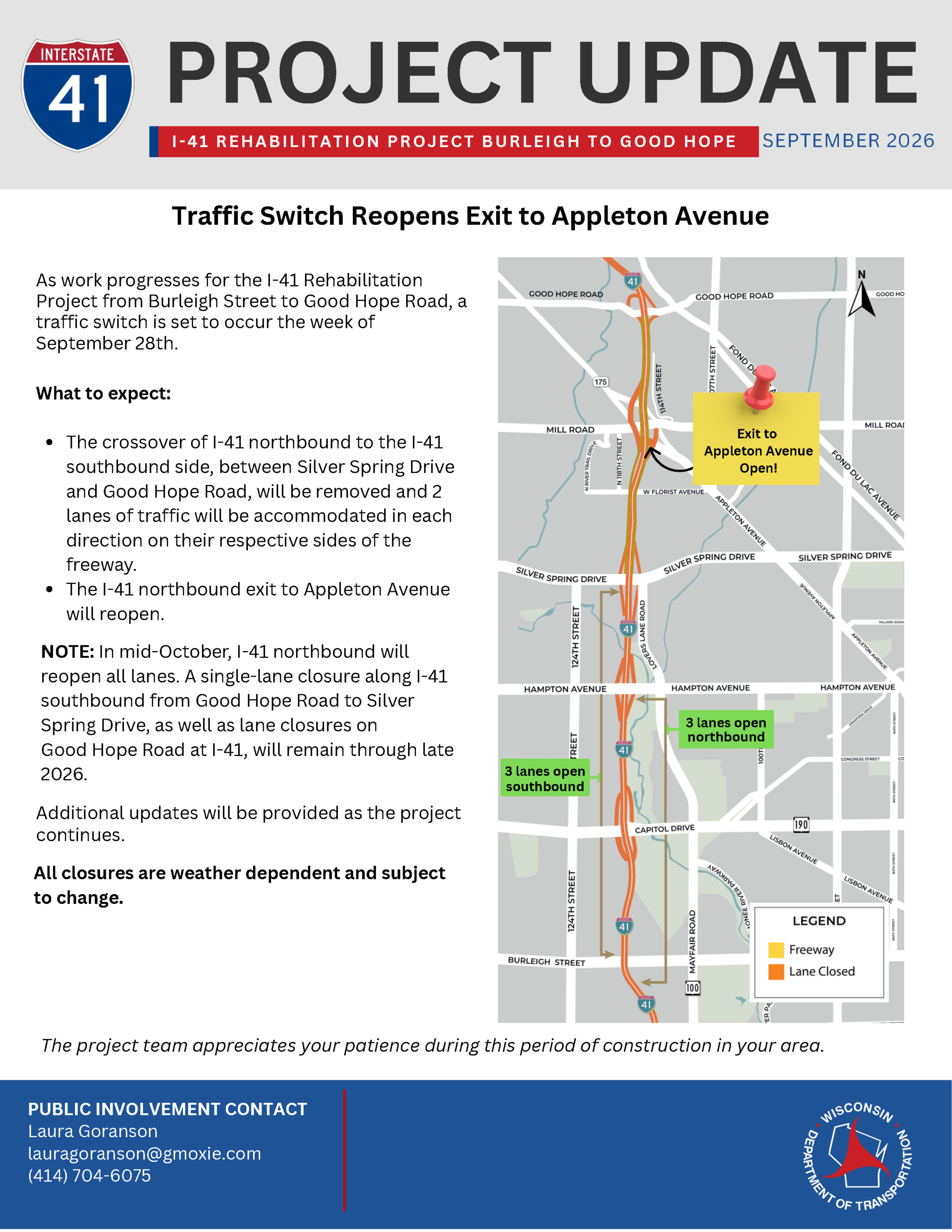 September 25: Upcoming Traffic Switch