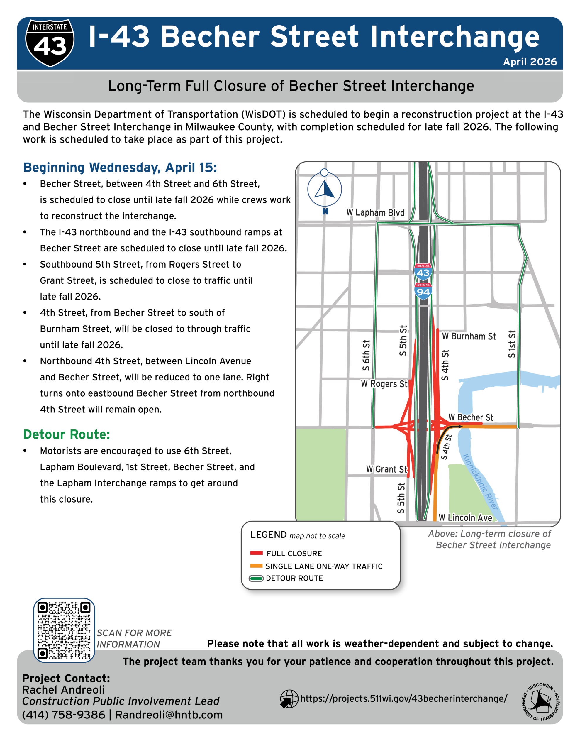 April 14: Project to Begin