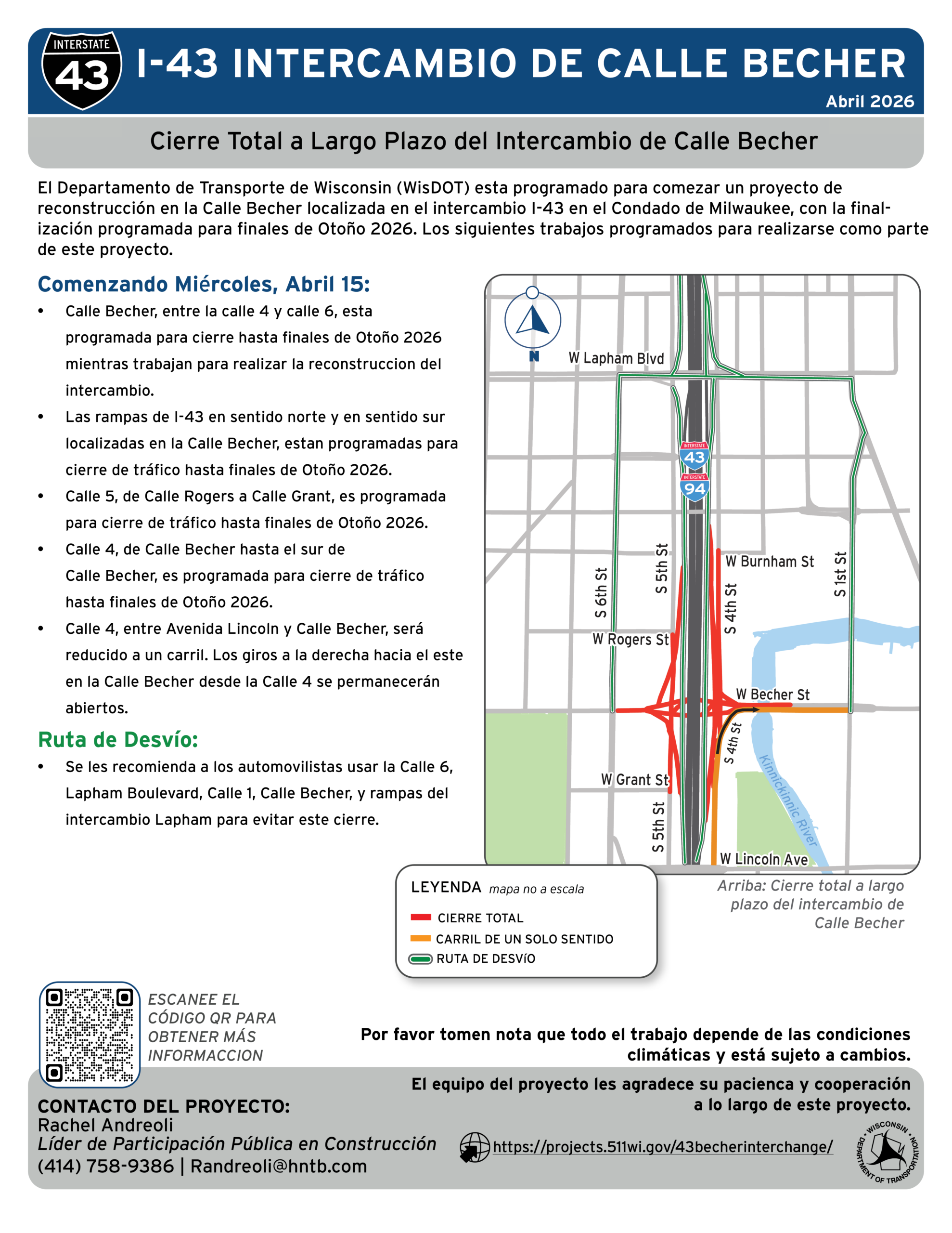 April 14: Project to Begin (Spanish)