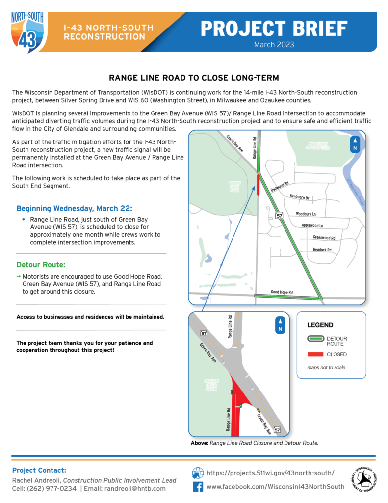 3/22 Range Line Road to Close Long-Term