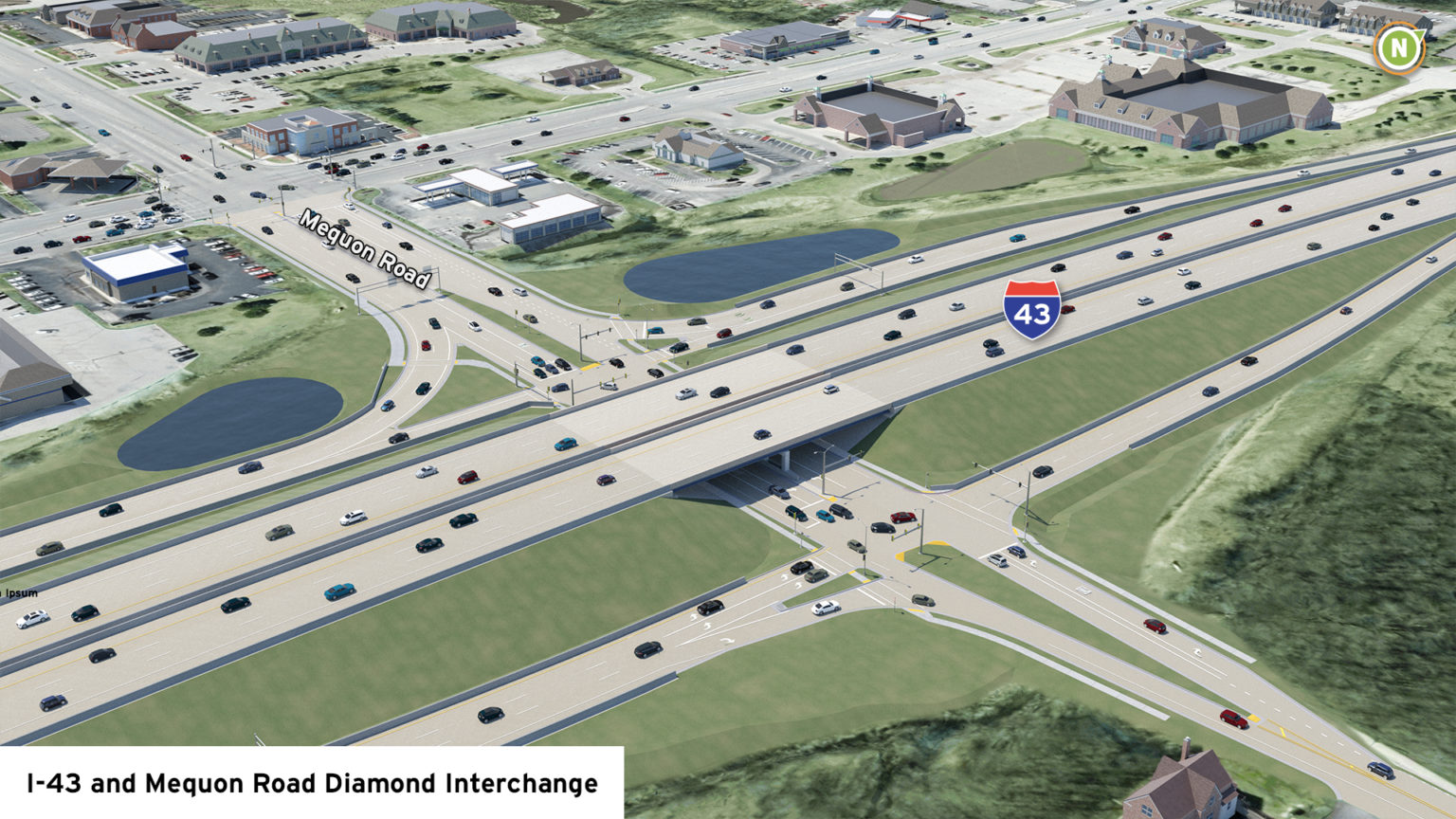 Mequon Road Interchange I43 NORTHSOUTH (Glendale to Grafton)