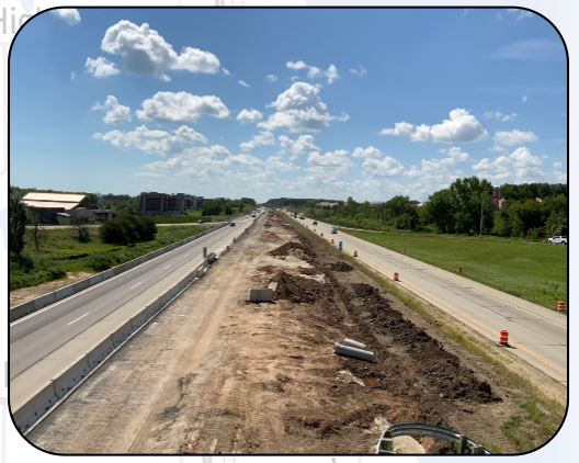 August 22_View Of Median Work From WIS 60
