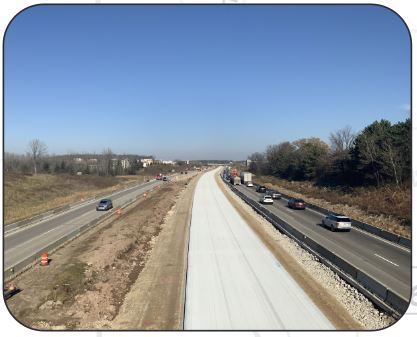 November 11_I-43 Mainline Progress Facing North from Falls Road