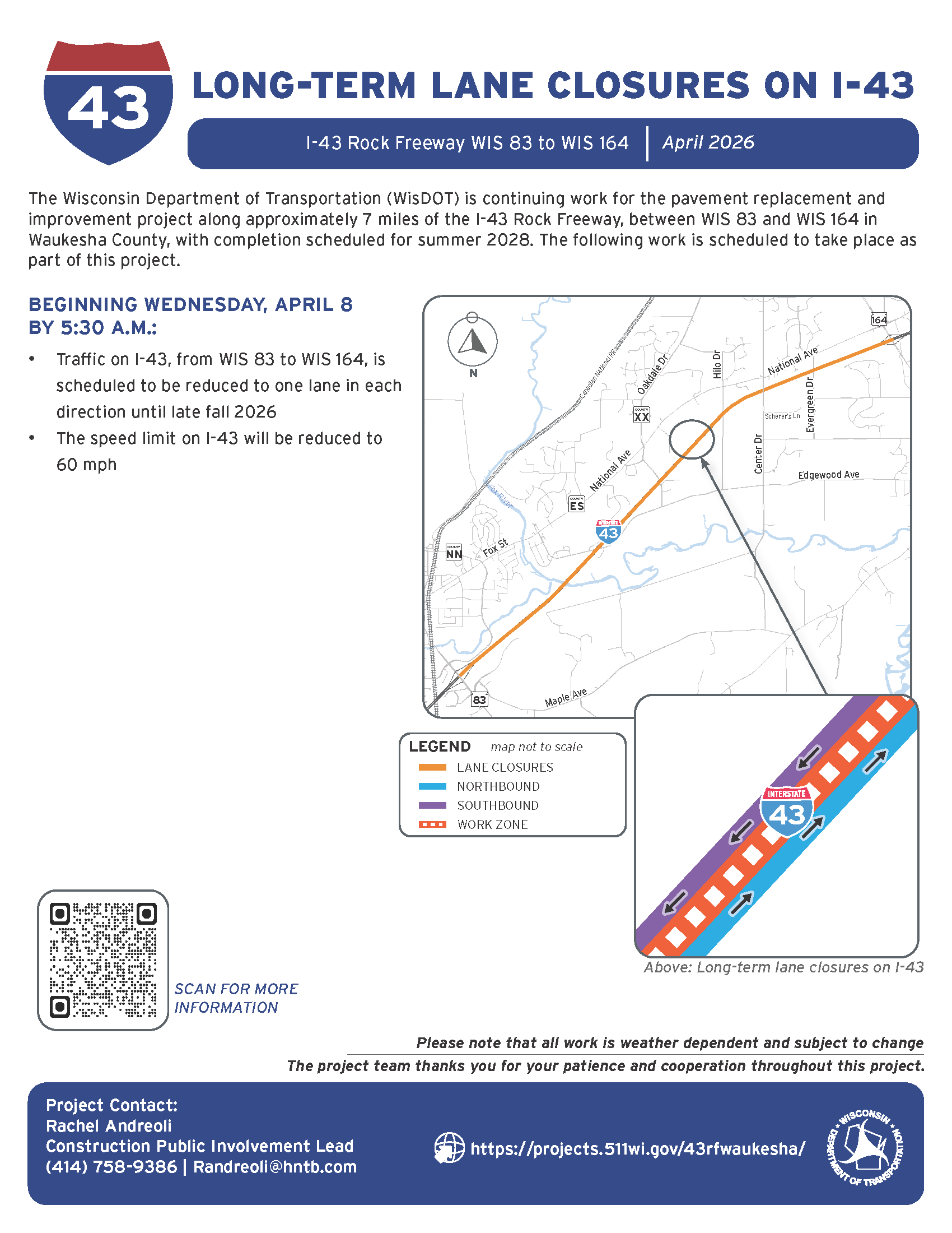 April 6: Long term lane closures to begin