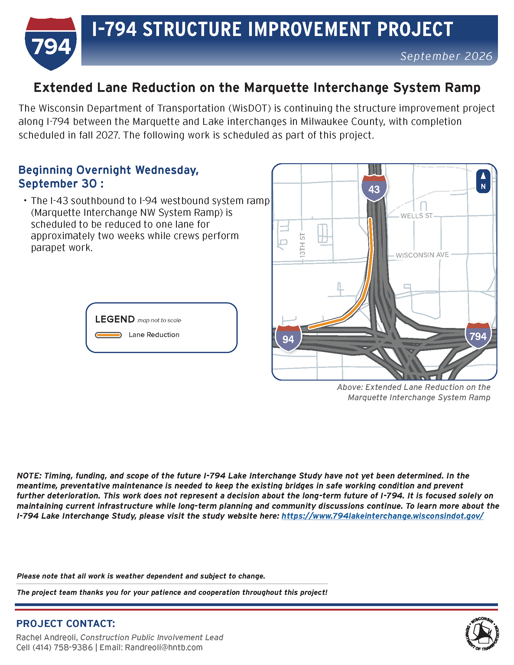 September 25: System Ramp Lane Reduction
