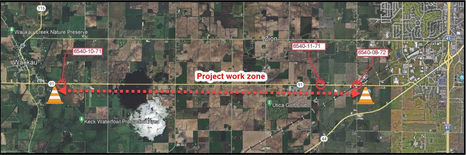 WIS 91 Project Work Zone