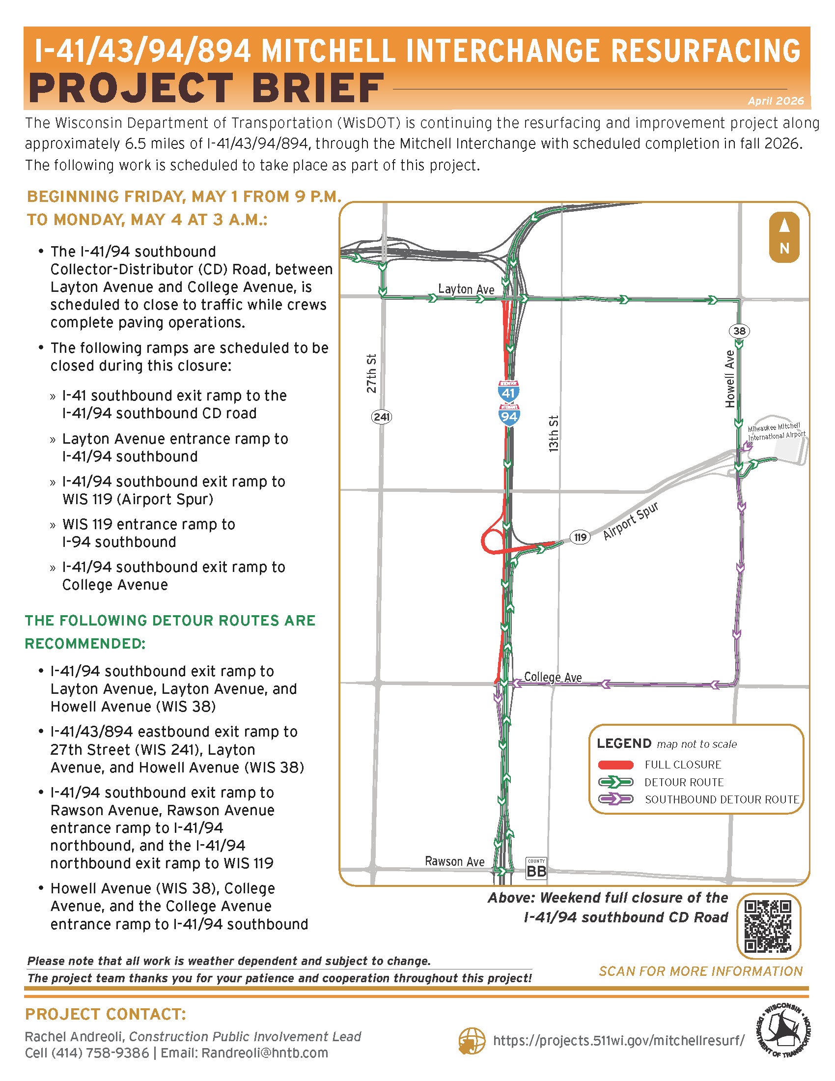 April 29: Upcoming 54-hour closure of southbound collector-distributor