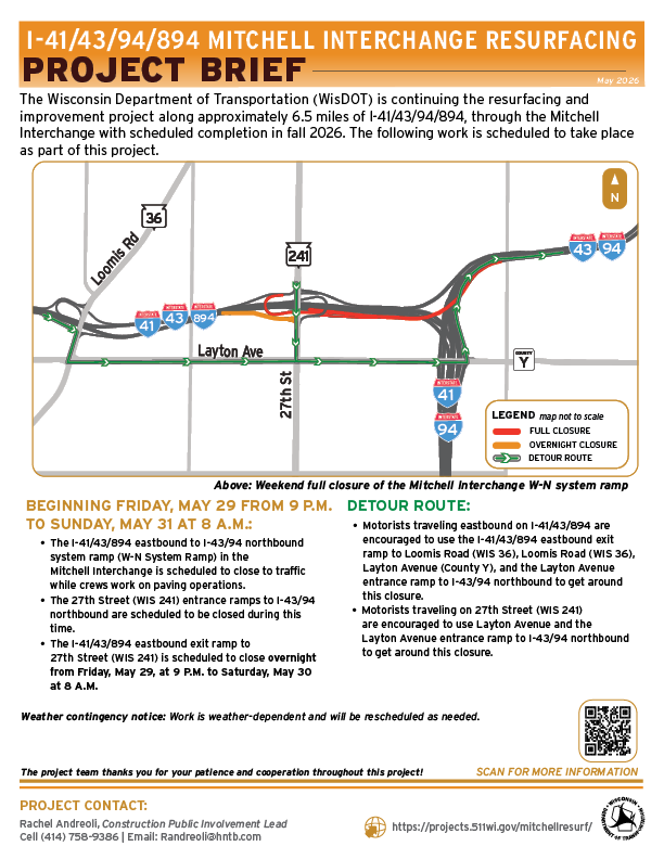 May 27: Upcoming weekend system ramp closure