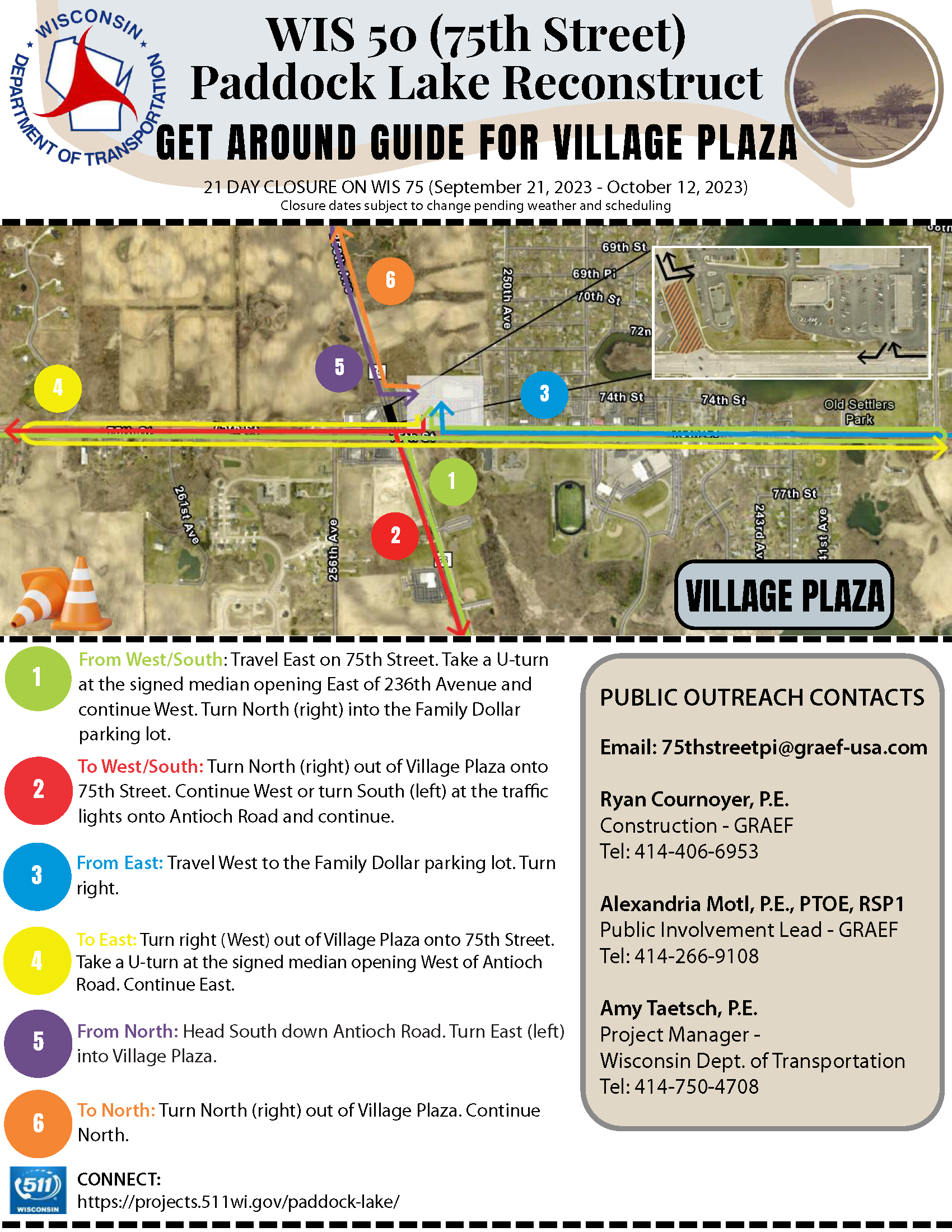 Schedule & Traffic Impacts WIS 50 Paddock Lake Reconstruction