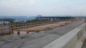 Deck work on Bong Bridge.