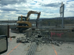 US 2 Bong Bridge construction