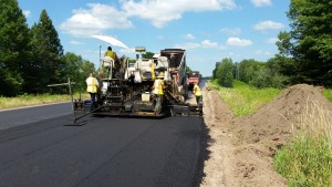 Roadway being paved