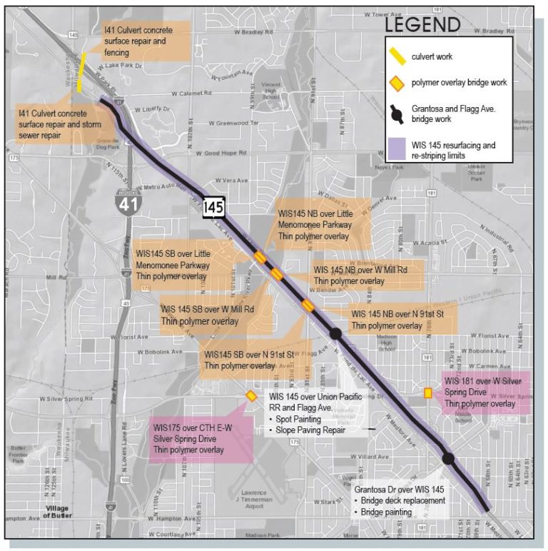 Planned Improvements – WIS 145 (Fond du Lac Freeway) Improvements